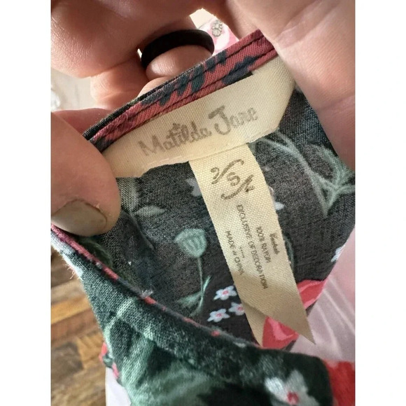 Matilda Jane Long Sleeve Button Front Top Size S FLORAL - Picture 5 of 7